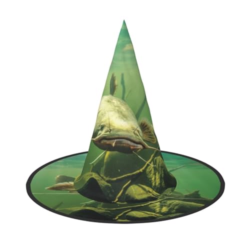GZHYHAKAN Underwater Wels-Print Halloween Hut für Partys, Karneval und Rollenspiele - leicht, bequem von GZHYHAKAN