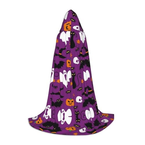 GZHYHAKAN Violetter Halloween-Horror-Aufdruck, Kapuzenumhang für Teenager, perfekt für Halloween, Rollenspiele und Themenpartys GZHYHAKAN Violetter Halloween-Horror-Aufdruck, Kapuzenumhang für Teenager, perfekt für Halloween, Rollenspiele und Themenpartys von GZHYHAKAN