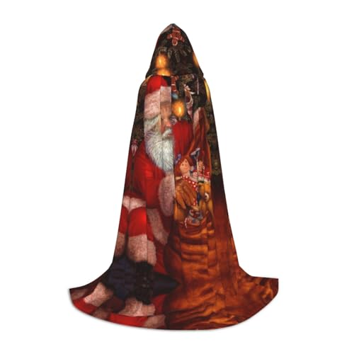 GZHYHAKAN Weihnachtsmann-Geschenktüte, bedruckt, Kapuzenumhang für Teenager, perfekt für Halloween, Rollenspiele und Themenpartys GZHYHAKAN Weihnachtsmann-Geschenktüte, bedruckt, Kapuzenumhang für Teenager, perfekt für Halloween, Rollenspiele und Themenpartys von GZHYHAKAN
