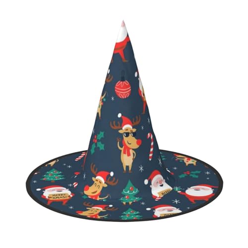 GZHYHAKAN Weihnachtsmütze mit Weihnachtsmann-Druck, Halloween-Mütze, für Partys, Karneval, Rollenspiele - leicht, bequem GZHYHAKAN Weihnachtsmütze mit Weihnachtsmann-Druck, Halloween-Mütze, für Partys, Karneval, Rollenspiele - leicht, bequem von GZHYHAKAN