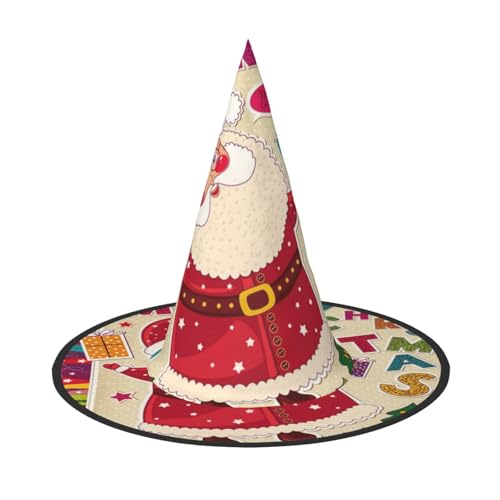 GZHYHAKAN Weihnachtsmütze mit Weihnachtsmann-Druck, Halloween-Mütze für Partys, Karneval, Rollenspiele - leicht, bequem von GZHYHAKAN