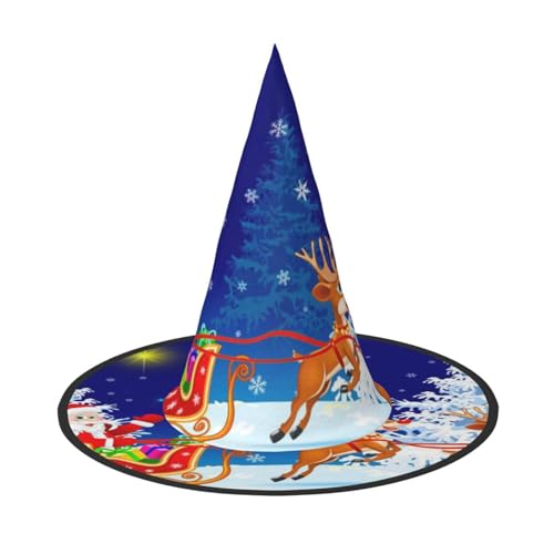 GZHYHAKAN Weihnachtsmütze mit Weihnachtsmann-Druck, Halloween-Mütze für Partys, Karneval, Rollenspiele - leicht, bequem von GZHYHAKAN