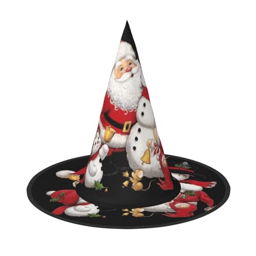 GZHYHAKAN Weihnachtsmütze mit Weihnachtsmann-Druck, Halloween-Mütze für Partys, Karneval, Rollenspiele - leicht, bequem von GZHYHAKAN