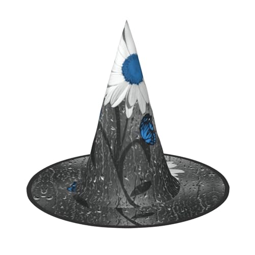 GZHYHAKAN Weißer blauer Gänseblümchen-Print Halloween-Hut für Partys, Karneval und Rollenspiele - leicht, bequem GZHYHAKAN Weißer blauer Gänseblümchen-Print Halloween-Hut für Partys, Karneval und Rollenspiele - leicht, bequem von GZHYHAKAN