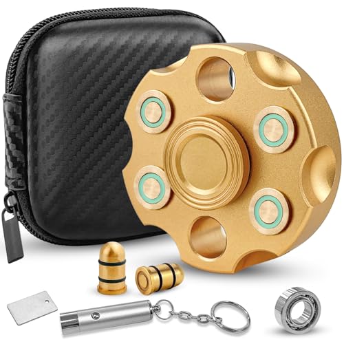GZLCEU Cool Fidget Spinner, Leuchtend Finger Spinner für Stress Linderung, Erwachsene, Kinder mit 1 Ledertasche/Taschenlampe/Demontagestück/Originallager GZLCEU Cool Fidget Spinner, Leuchtend Finger Spinner für Stress Linderung, Erwachsene, Kinder mit 1 Ledertasche/Taschenlampe/Demontagestück/Originallager von GZLCEU