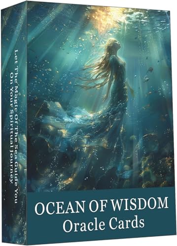 Ocean Of Wisdom Orakelkarten, Under the Sea Orakelkarten mit mystischen Kreaturen, Unterwasser und nautischem Themen-Orakeldeck, Orakelkarten für Anfänger, Orakelkarten mit Bedeutungen auf ihnen Ocean Of Wisdom Orakelkarten, Under the Sea Orakelkarten mit mystischen Kreaturen, Unterwasser und nautischem Themen-Orakeldeck, Orakelkarten für Anfänger, Orakelkarten mit Bedeutungen auf ihnen von GZSYXHJYXGS