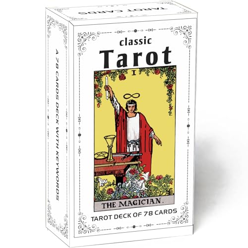 Tarotkarten für Anfänger, Klassische Tarotkarten mit Bedeutungen auf ihnen, 78 Tarot-Deck-Set, Tarot-Deck-Lern-Tarotdeck, kein Leitfaden erforderlich, Tarotkarten lernen, Tarotkarten-Set, Tarot-Deck Tarotkarten für Anfänger, Klassische Tarotkarten mit Bedeutungen auf ihnen, 78 Tarot-Deck-Set, Tarot-Deck-Lern-Tarotdeck, kein Leitfaden erforderlich, Tarotkarten lernen, Tarotkarten-Set, Tarot-Deck von GZSYXHJYXGS