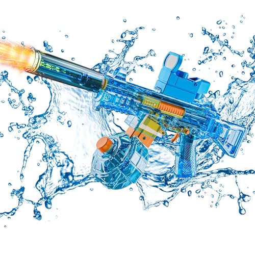 Elektrische Wasserpistole für Kinder Erwachsene, 350ml Hochleistungs Spritzpistole mit LED Licht, 32FT Reichweite, IP67 Wasserdicht Outdoor Spielzeug für Pool und Strand für Kinder von 8-12 Jahren (B) Elektrische Wasserpistole für Kinder Erwachsene, 350ml Hochleistungs Spritzpistole mit LED Licht, 32FT Reichweite, IP67 Wasserdicht Outdoor Spielzeug für Pool und Strand für Kinder von 8-12 Jahren (B) von GZWY