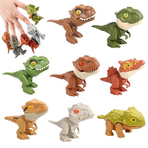 Finger Beißen Dinosaurier Spielzeug, 8 Stück Biss Finger Spielzeug Interessante Kinderpartyspielzeug Tyrannosaurus Rex Dinosaurier Spielzeug Handspielzeug Finger Dino Spielzeug für Kinder (8 Stück) von GZWY