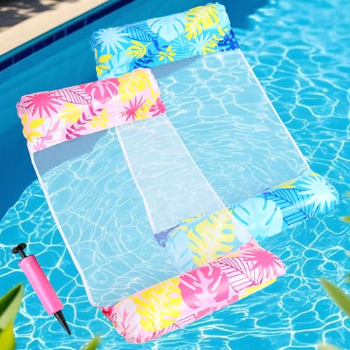 Luftmatratze Pool Zubehör Spaß, Luftmatratze Wasser Hängematte, Aufblasbare Wasserhängematte Erwachsene und Kinder, Pool Hängematte Luftmatratze Pool Schwimmbad Strand Pool Spielzeug (120*65cm) von GZWY
