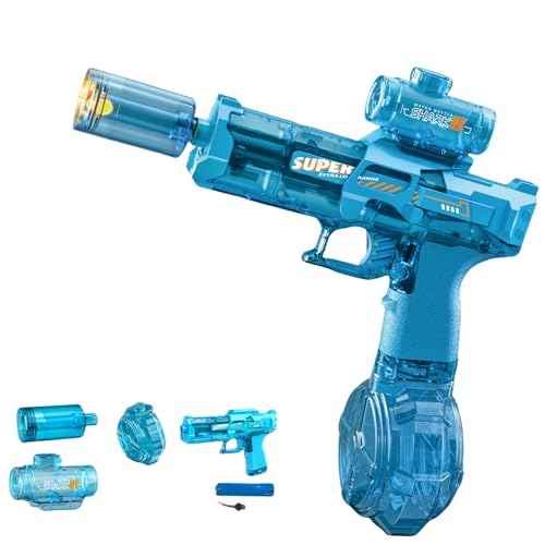 Wasserpistole Elektrisch für Erwachsene und Kinder, Automatische Elektrische Wasserpistole mit LED Licht, 300ml Große Kapazität Water Gun Wasserspritzpistole Elektrische für Sommer Pool, Strand (A) Wasserpistole Elektrisch für Erwachsene und Kinder, Automatische Elektrische Wasserpistole mit LED Licht, 300ml Große Kapazität Water Gun Wasserspritzpistole Elektrische für Sommer Pool, Strand (A) von GZWY