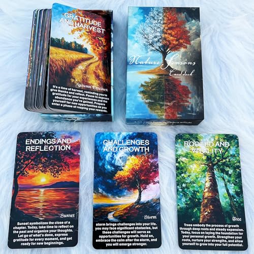 GZXINKE Nature and Seasons Orakelkarten, Klärung von Lebenssituationen Orakelkarten, Liebe und Karriere Orakeldeck für Anfänger GZXINKE Nature and Seasons Orakelkarten, Klärung von Lebenssituationen Orakelkarten, Liebe und Karriere Orakeldeck für Anfänger von GZXINKE