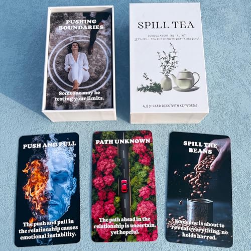 GZXINKE Spill Tea Oracle Deck, Beziehungen Orakelkarten, Life Orakel Deck, Orakelkarten Deck für Anfänger, Enthüllen Sie versteckte Wahrheiten und Lebensbeziehungen GZXINKE Spill Tea Oracle Deck, Beziehungen Orakelkarten, Life Orakel Deck, Orakelkarten Deck für Anfänger, Enthüllen Sie versteckte Wahrheiten und Lebensbeziehungen von GZXINKE