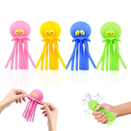 Set mit 4 Oktopus Wasserbomben,Wasserspielzeug,Schwimmbad Spielzeug,Wiederverwendbare Wasserbomben,für Schwimmbäder, Badewannen von GZXUEHU