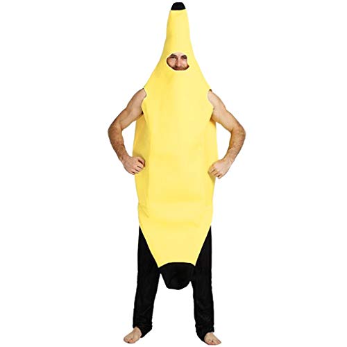 GZYshoyao Bananenkostüm Kostüm für Erwachsene Faschingskostüme Männer Banane Bananenanzug Fasching Bananen Frucht Obst Anzug Bodysuit Karnevalskostüme Witziges Party- und Faschings-Kostüm von GZYshoyao
