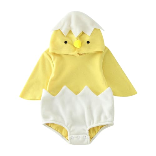 GZYshoyao Ostern Kostüm Baby Ostern Outfit Junge Huhn Kostüm Kinder Huhn Strampler Kostüm Strampler & Overall Baby Outfit Baby Fleece Tieroverall Baby Outfit Faschingskostüme Karneval Kostüm von GZYshoyao