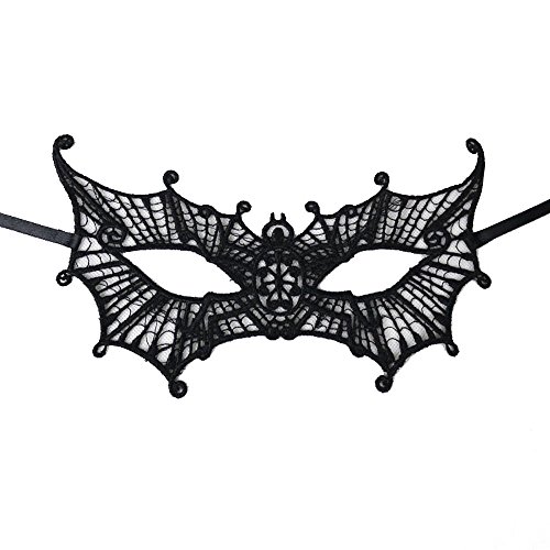 GZYshoyao Venezianische Maske Damen Herren Lace Maskenball Venezianische Pärchenmasken Masken Dekoratives Strass-Feder-Spitzenmuster Geeignet für Halloween Karneval Party Kostüm von GZYshoyao