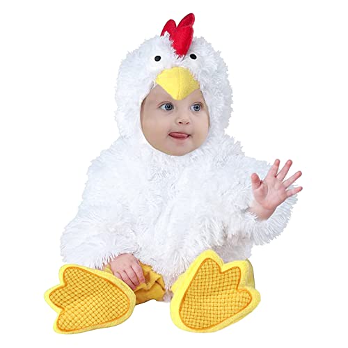 GZYshoyao baby kostüm,Jungen Huhn Strampler Kostüm Schuhe Outfits Set Winter Cosplay Baby Fleece Hut Tieroverall Säuglingsmädchen Strampler & Overall Baby Outfit von GZYshoyao