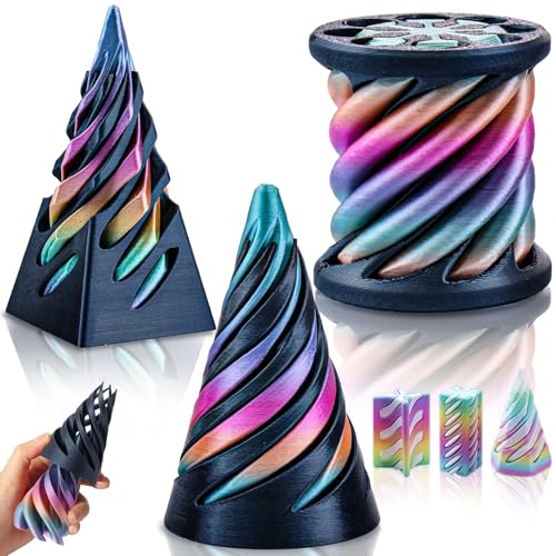 GZcaiyun 6 STK Impossible Cone Pyramid Spirale Spielzeug, Spiral Cone Fidget Toy, 3D Spirale Spielzeug für Kinder und Erwachsene zum Abbau von Stress und Angst GZcaiyun 6 STK Impossible Cone Pyramid Spirale Spielzeug, Spiral Cone Fidget Toy, 3D Spirale Spielzeug für Kinder und Erwachsene zum Abbau von Stress und Angst von GZcaiyun