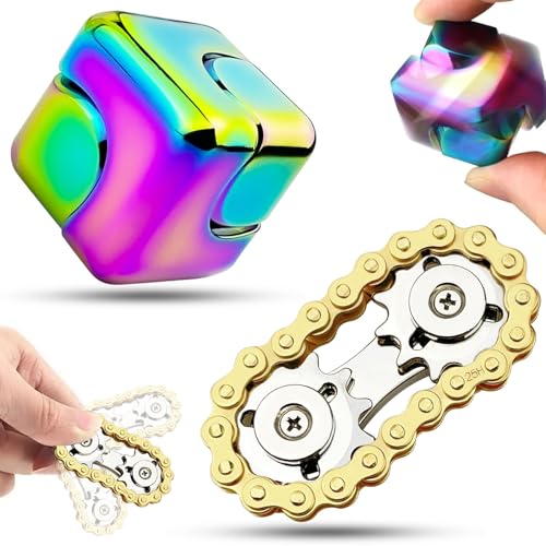 GZqiancang 1 STK Fidget Kette, Metall Fidget Toy Kette mit 1 STK Fidget Cube für Lösen von Angst, Entspannung, Wachbleiben, Beenden von Schlechten Gewohnheiten GZqiancang 1 STK Fidget Kette, Metall Fidget Toy Kette mit 1 STK Fidget Cube für Lösen von Angst, Entspannung, Wachbleiben, Beenden von Schlechten Gewohnheiten von GZqiancang