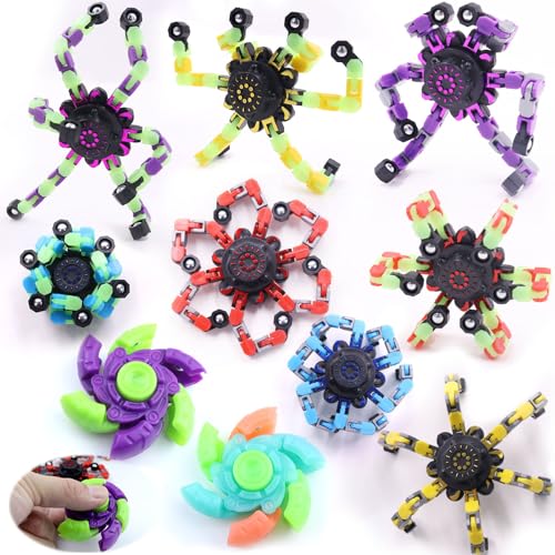 GZqiancang 8 STK Roboter Fidget Spinner, DIY Verformbare Fidget Spinner mit 2 STK Fidget Spinner Explosiver Rüstung für Kinder, Erwachsene((Leuchtendes/Normales) GZqiancang 8 STK Roboter Fidget Spinner, DIY Verformbare Fidget Spinner mit 2 STK Fidget Spinner Explosiver Rüstung für Kinder, Erwachsene((Leuchtendes/Normales) von GZqiancang