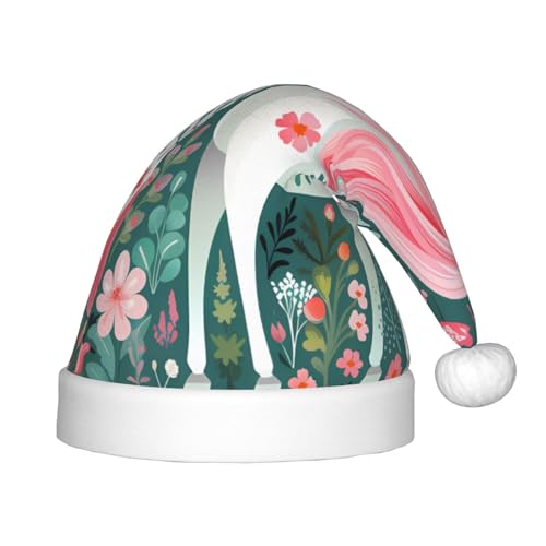 GaJher Einhorn mit rosa Haaren Weihnachtsmütze - Xmas New Year Headwear, Fun Headpieces for Holiday Parties for Halloween, Festival von GaJher