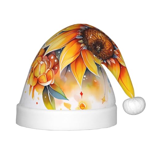 GaJher Gelbe Sonnenblume in Öl Weihnachtsmütze - Xmas New Year Headwear, Fun Headpieces for Holiday Parties for Halloween, Festival von GaJher