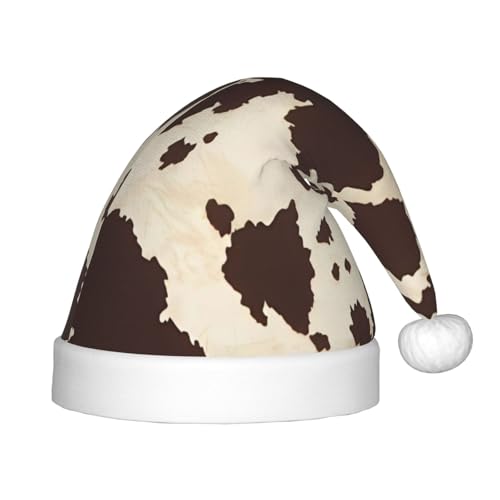GaJher Kuhfell Druck Weihnachtsmütze - Xmas New Year Kopfbedeckung, lustige Kopfbedeckungen für Feiertagsfeiern für Halloween, Festival von GaJher