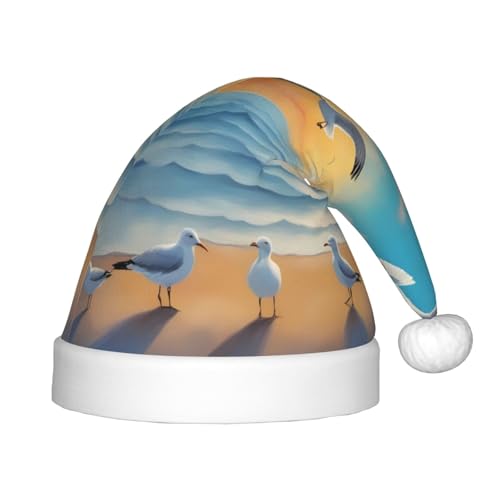 GaJher Möwen am Meer Weihnachtsmütze - Xmas New Year Kopfbedeckung, lustige Kopfschmuck für Feiertage, Partys für Halloween, Festival von GaJher