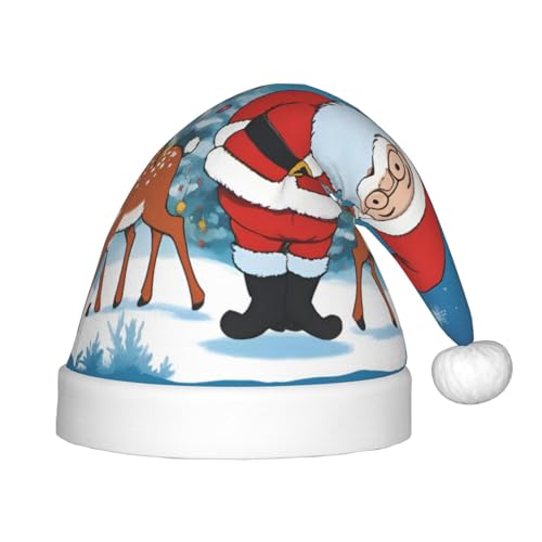 GaJher Niedliche Weihnachtsmütze mit Hirsch-Motiv, Weihnachts-Kopfbedeckung, lustige Kopfbedeckungen für Feiertagsfeiern für Halloween, Festival GaJher Niedliche Weihnachtsmütze mit Hirsch-Motiv, Weihnachts-Kopfbedeckung, lustige Kopfbedeckungen für Feiertagsfeiern für Halloween, Festival von GaJher