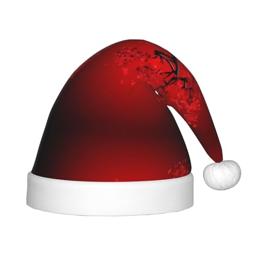 GaJher Rote Kirschblüte Weihnachtsmütze - Xmas New Year Headwear, Fun Headpieces for Holiday Parties for Halloween, Festival von GaJher