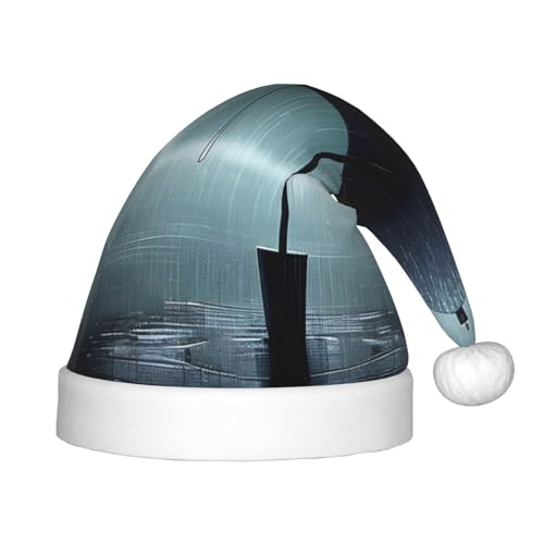 GaJher Schwarzer Regenschirm im Regen Weihnachtsmütze - Xmas New Year Kopfbedeckung, lustige Kopfschmuck für Feiertagsfeiern für Halloween, Festival von GaJher