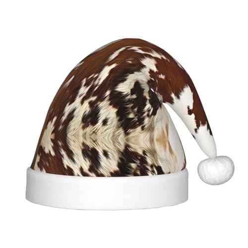 GaJher Weihnachtsmütze aus rotem und weißem Rindsleder, weihnachtliche Kopfbedeckung, lustige Kopfbedeckungen für Feiertage, Partys, Halloween, Festival von GaJher