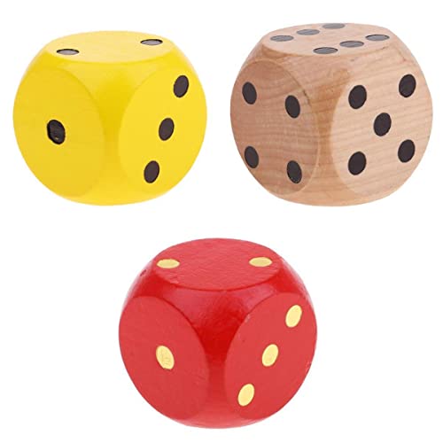 3er-Pack 5 cm großes D6-Würfelset für DND-Matheunterricht, Tischspiele, Casino-Zubehör von GaRcan