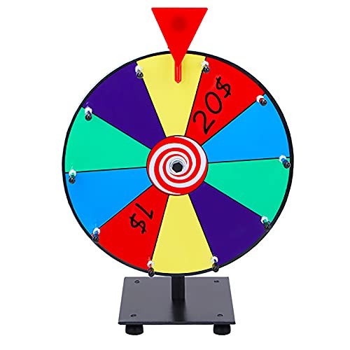 GaRcan Drehendes Preisrad, Lotterie-Glücksdrehspiel, Bingo-Spiel, mit trocken abwischbaren Markern und Radiergummi für Messen, Fortune-Spin-Spiel von GaRcan