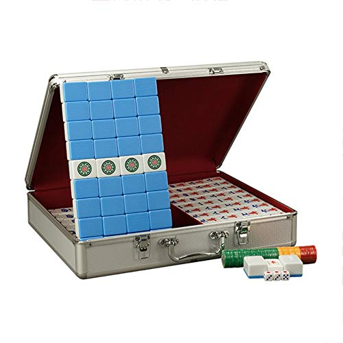 GaRcan Mahjong-Set, chinesische Mahjong-Melaminfliesen, große Fliesen, mit Tragetasche, komplettes Mahjong-Spielset von GaRcan