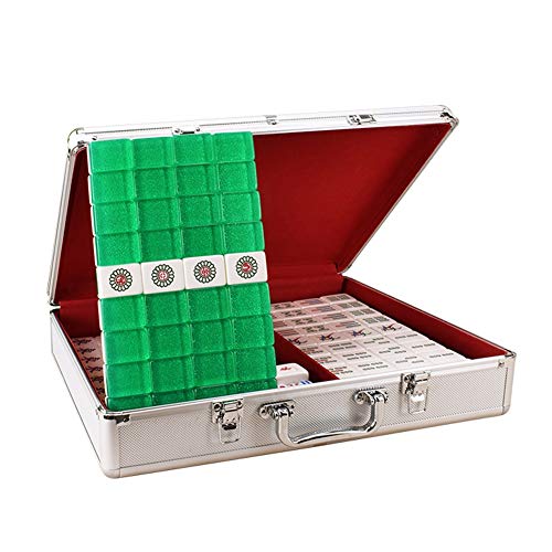 GaRcan Mahjong-Set, chinesische Mahjong-Melaminfliesen, große Fliesen, mit Tragetasche, komplettes Mahjong-Spielset von GaRcan