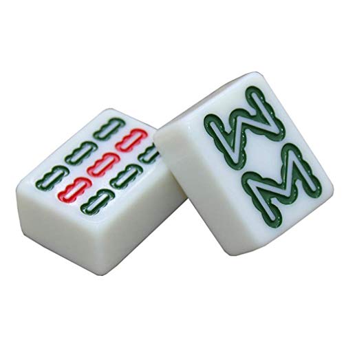 GaRcan Majong-Sets, tragbares chinesisches Mahjong-Set mit 144 Spielsteinen, traditionelle chinesische Mahjong-Spiele mit Aufbewahrungstasche, Tischdecke, Familien-Freizeitspiel-Unterhalt von GaRcan