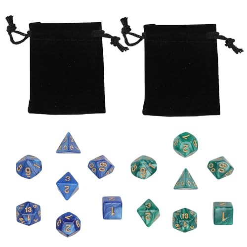 14 Stück Set Polyedrische Würfel mit Taschen Zweifarbige Acrylwürfel D&D Spiel DND Dice Set aus Polyedrisch, wiederverwendbar für Dungeons und Spielwürfel 14 Stück Set Polyedrische Würfel mit Taschen Zweifarbige Acrylwürfel D&D Spiel DND Dice Set aus Polyedrisch, wiederverwendbar für Dungeons und Spielwürfel von Gaaines