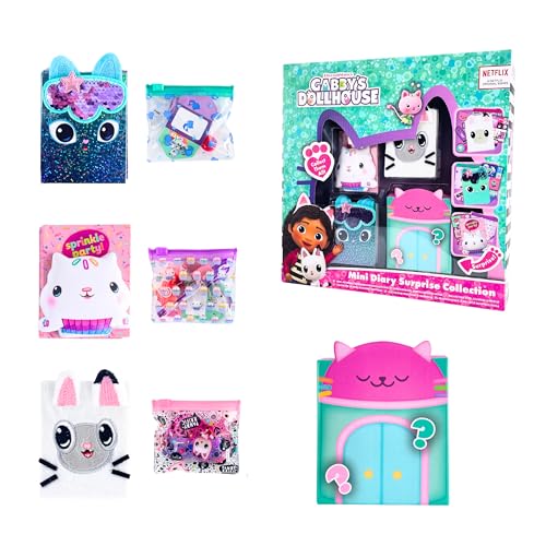 Gabby's Doll House Briefpapier Set, Bestehend aus Mini Notizbüchern, Aufklebern, Stift, Lineal, Clips und Box mit Briefpapier Überraschungen, Mini Tagebuch Geschenkset von Gabby's Dollhouse