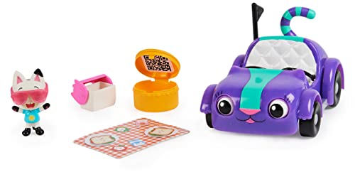 Gabby’s Dollhouse, Carlita-Spielzeugauto mit Pandy Paws-Sammelfigur, 2 Zubehörteilen und 1 Überraschungsbox, geeignet für Kinder ab 3 Jahren von Gabby's Dollhouse