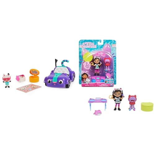 Gabby’s Dollhouse, Carlita-Spielzeugauto mit Pandy Paws-Sammelfigur & Cat-tivity Set, Kitty Karaoke Party - Musik Set mit Gabby und DJ Katzenminze Gabby’s Dollhouse, Carlita-Spielzeugauto mit Pandy Paws-Sammelfigur & Cat-tivity Set, Kitty Karaoke Party - Musik Set mit Gabby und DJ Katzenminze von Gabby's Dollhouse