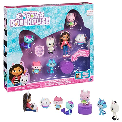 Gabby‘s Dollhouse, Figuren Geschenkset, Gabby mit 6 Katzenfiguren und 1 Cat Delivery Überraschungsbox, geeignet für Kinder ab 3 Jahren von Gabby's Dollhouse