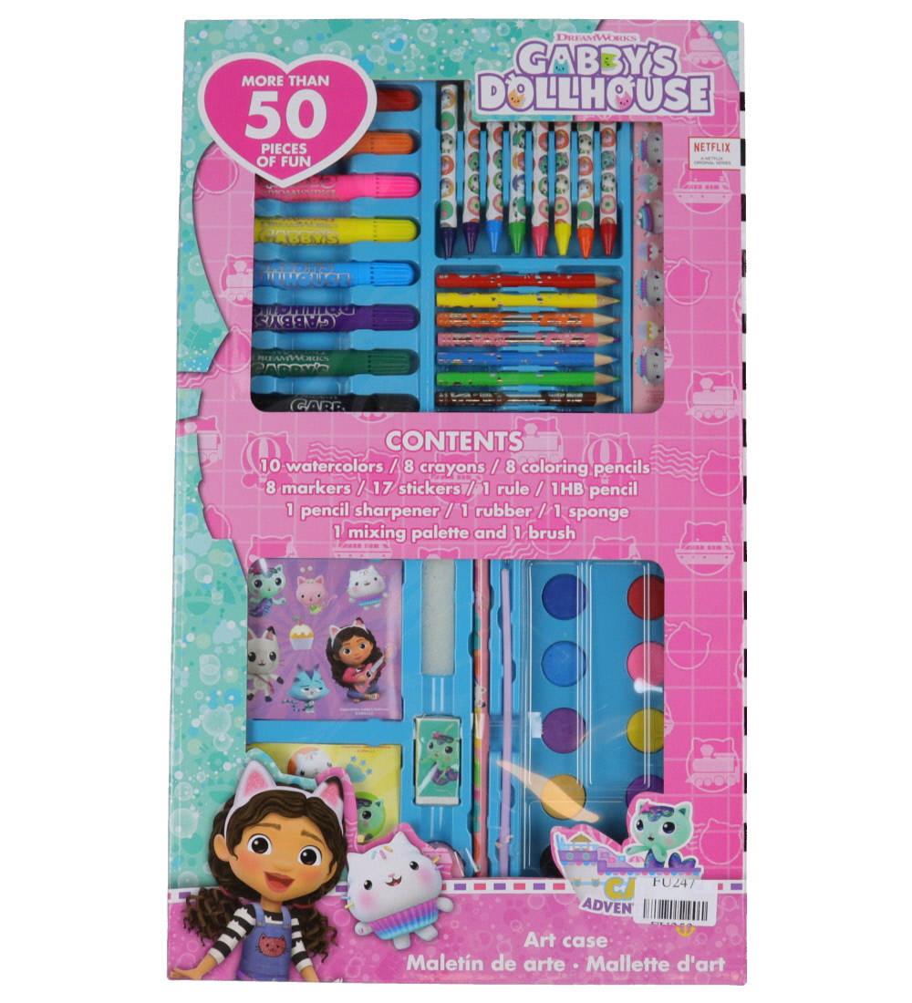 Gabby's Dollhouse Buntstifte-Set - 52 Teile - Gabby's Dollhouse - One Size - Buntstiftsets von Gabby's Dollhouse