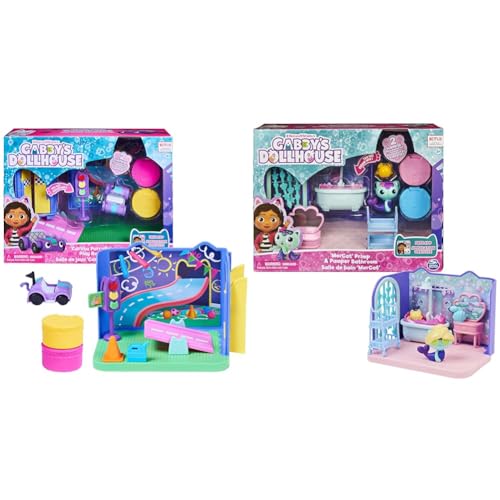 Gabby‘s Dollhouse Deluxe Raum, Purr-ific Play Room, Spielzimmer mit Carlita Spielzeugauto & Deluxe Raum, Primp and Pamper Bathroom Gabby‘s Dollhouse Deluxe Raum, Purr-ific Play Room, Spielzimmer mit Carlita Spielzeugauto & Deluxe Raum, Primp and Pamper Bathroom von Gabby's Dollhouse