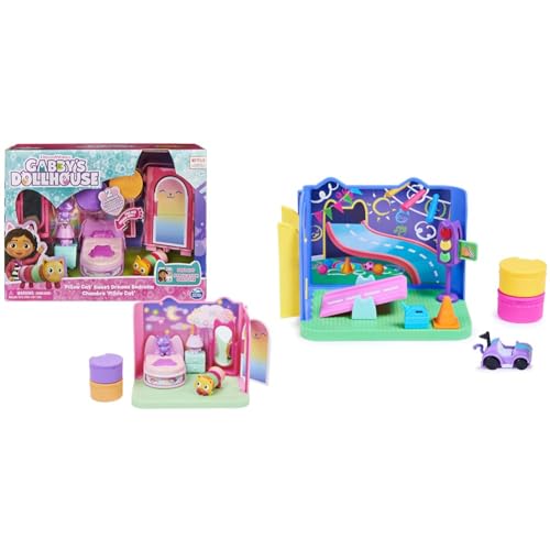 Gabby‘s Dollhouse Deluxe Raum, Sweet Dreams, Schlafzimmer mit Kuschelkatze & Deluxe Raum, Purr-ific Play Room, Spielzimmer mit Carlita Spielzeugauto Gabby‘s Dollhouse Deluxe Raum, Sweet Dreams, Schlafzimmer mit Kuschelkatze & Deluxe Raum, Purr-ific Play Room, Spielzimmer mit Carlita Spielzeugauto von Gabby's Dollhouse