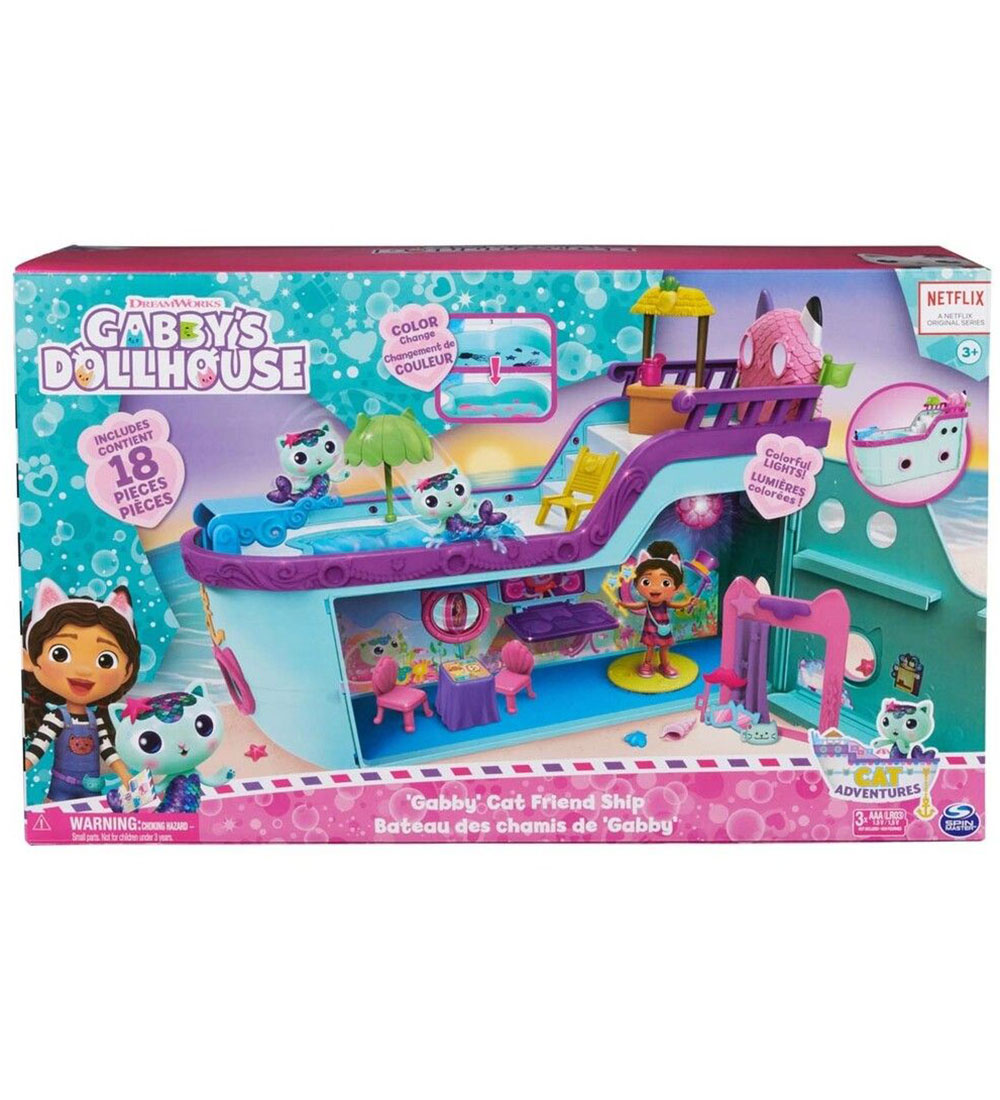 Gabby's Dollhouse Set - 18 Teile - CAT-Tastic Cruise Ship - Gabby's Dollhouse - One Size - Puppenzubehör von Gabby's Dollhouse