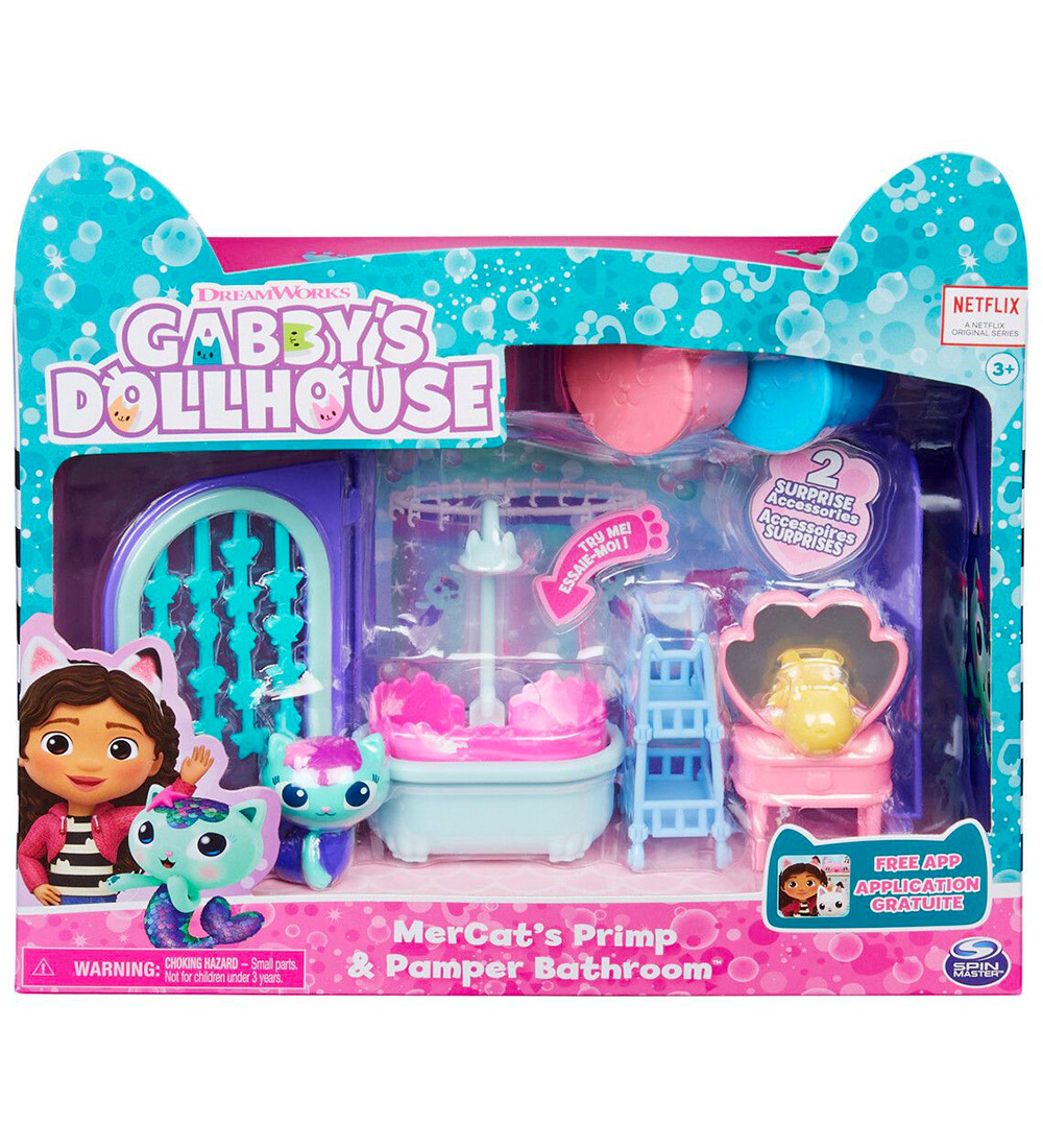 Gabby's Dollhouse Set - 8 Teile - Mercat Primp & Pamper Badezimm - Gabby's Dollhouse - One Size - Puppenzubehör Gabby's Dollhouse Set - 8 Teile - Mercat Primp & Pamper Badezimm - Gabby's Dollhouse - One Size - Puppenzubehör von Gabby's Dollhouse