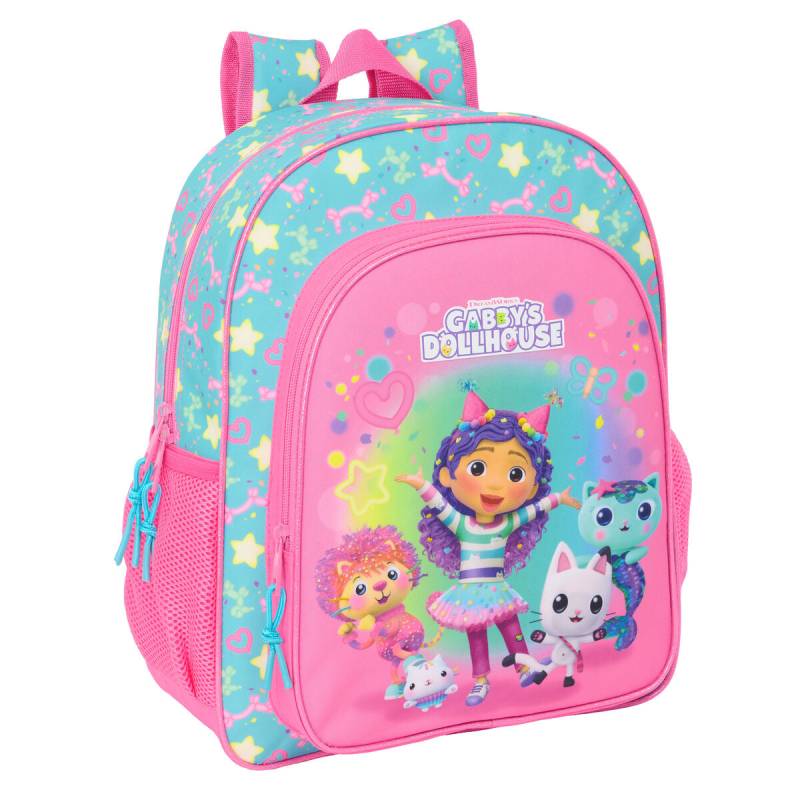 Schulrucksack Gabby's Dollhouse Confetti Rosa türkis 32 x 38 x 12 cm von Gabby's Dollhouse