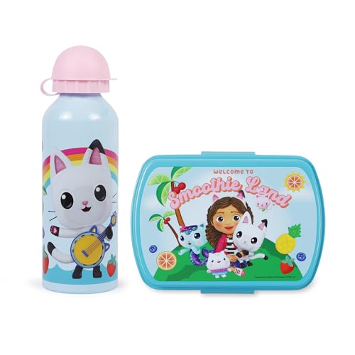 Gabby's Dollhouse Lunchbox, Mehrfarbig - Lunch Set mit Brotdose und Trinkflasche für Kindergarten oder Schule Gabby's Dollhouse Lunchbox, Mehrfarbig - Lunch Set mit Brotdose und Trinkflasche für Kindergarten oder Schule von Gabbys Dollhouse